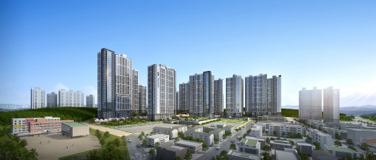 '고양 더샵포레나' 투시도. [포스코이앤씨 제공]